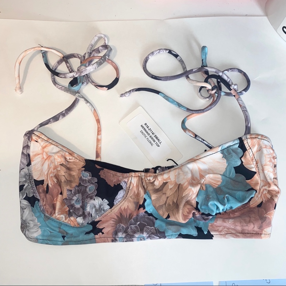 Rachel Pally Mermaid Bikini Top Exotic Floral NWT